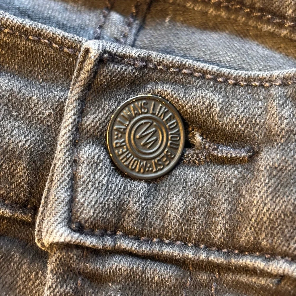 MOTHER The Hustler Ankle Black Jeans Not Guilty Wash Size 30 - Picture 9 of 16